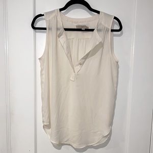 ANN TAYLOR LOFT OFF - WHITE TANK BLOUSE size small